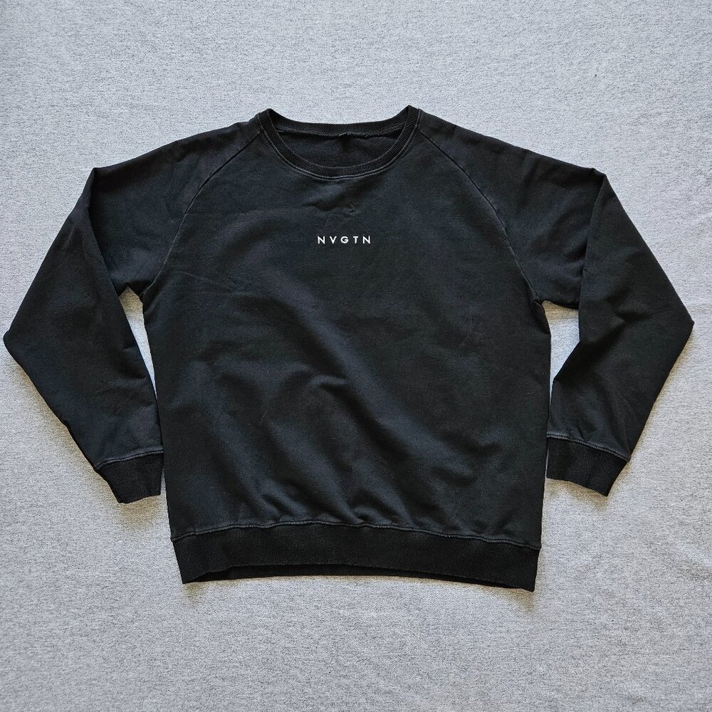 NVGTN Black Crew Neck Sweatshirt Men’s Size XL Fitness Athleisure Soft Pullover